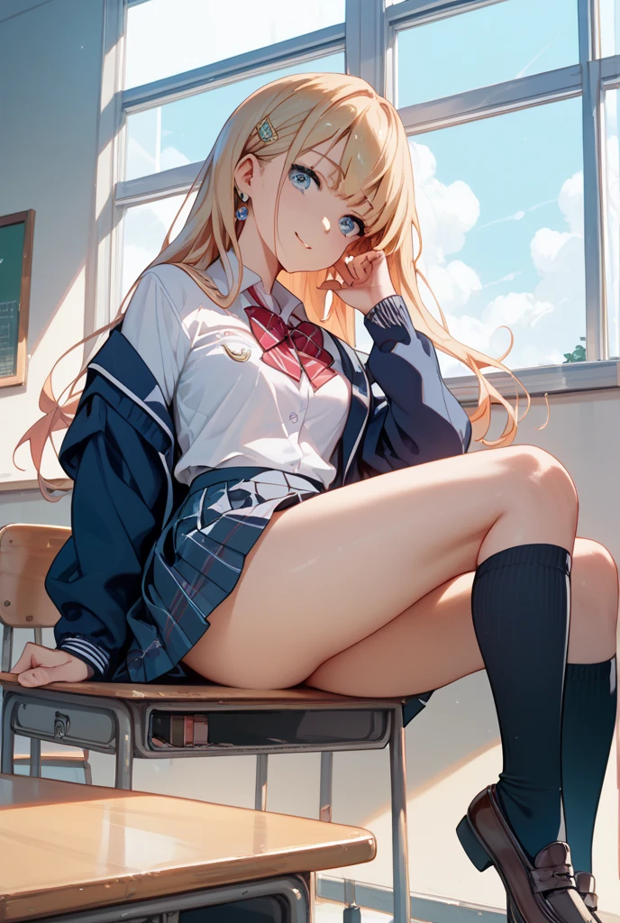 masterpiece, best quality, ultra-detailed, extremely detailed CG,best quality, beautiful, high resolution ,hyper realistic,1 girl,((vulgarity)),teenage ,beautiful girl,blond hair,slender body, straight hair,long hair,beautiful black eyes,extremely detailed face,(dark skin,tanned skin),half close eyes,separated lips,disdain,((vulgarity)),
BREAK (large breasts,bare collarbone),(school uniform,long sleeve shirt,plaid skirt),
BREAK ((hand covering crotch,hand on pussies,)),on back,(spread legs),(show off panties,leopards painted panties),(knees up),(hand between_legs),(hands open pussies),
BREAK from front,closing up to crotch ,in train,