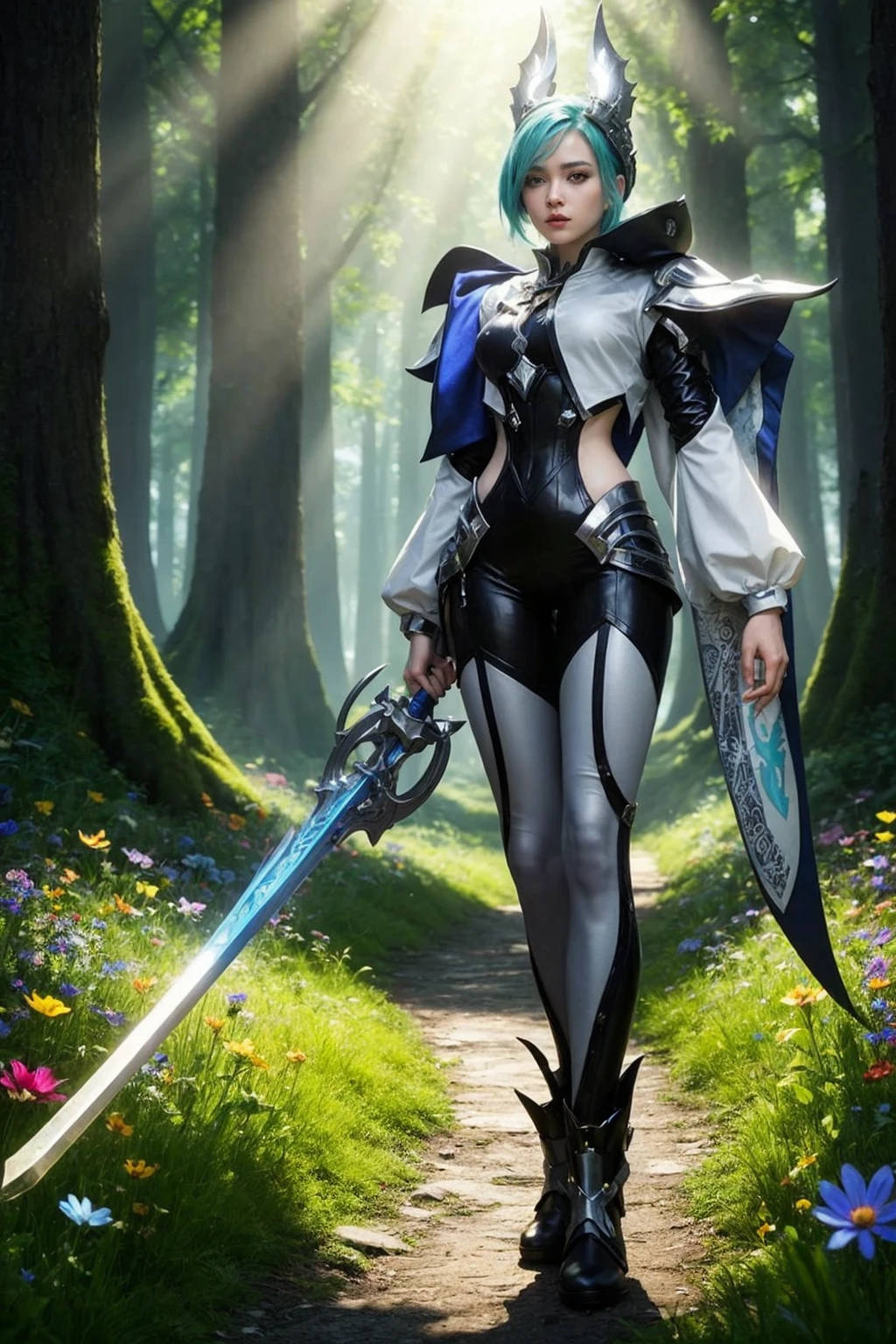 Cyberpunk white armor
