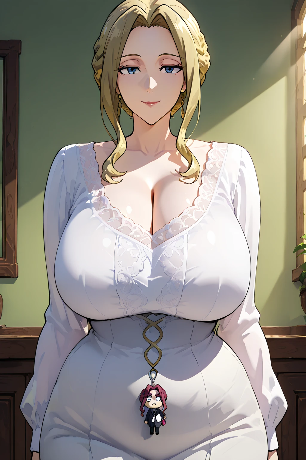 (beautiful fingers, beautiful hand, breasts grab, grabbing, hand on breasts)