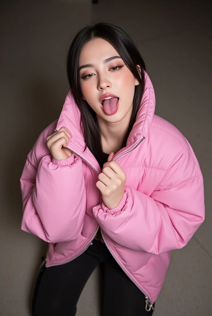 (full body:1.3), wide shot, neon red, <lora:midfinger-left-v2-wasabiya:.8>, (middle finger), <lora:midfinger-right-v2-wasabiya:.8>, (middle finger), BREAK 1girl, squatting, open mouth, (tongue out), sharpteeth, (angry),red eyes, earrings, BREAK (hood), torn jeans, sneakers, simple crimson red background, (in style of caravaggio:.8), (masterpiece:1.2), (sharp:1.2), (qood quality:1.2), (RAW), (8K), (detailed), (photorealistic)