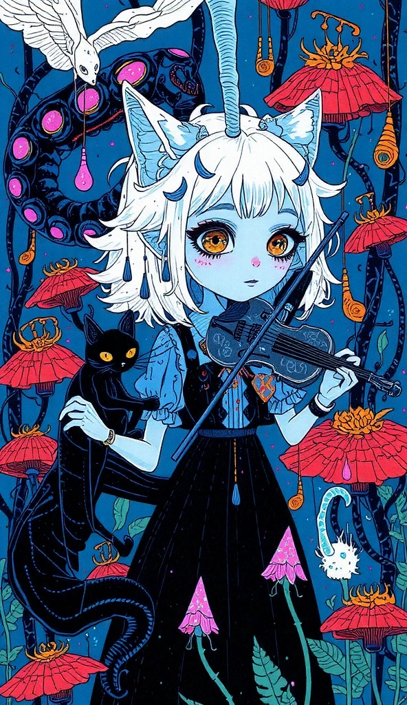 (space onsen style:1.3),Fantasy onsen in outer space,Wonder, discomfort, healing, Two women with cat ears,beautiful,cool, a fun day, Hidden hot springs, dark and creepy creatures,(rembrandt lighting:1.2), embarrassing, have a cat, cat-lake, darknight,mist, midnight, darknight, (mist:1.4),Surprised and flustered, moon,Close-up of the upper body,a little sweat, perfect anatomy, Artistic, memorable masterpieces, moments in history,Peeping onsen-cats,(steam:1.6),a little sweat, Strong wind blowing, from behind,from below, (fantastical and mesmerizing scenery) Watercolor:1.4, Delicate, Detail, Masterpiece, (onsen-cats:1.4), (masterpiece:1.2),(best quality:1.2),newest,intricate details,(art inspired by Bill Sienkiewicz). oil painting)