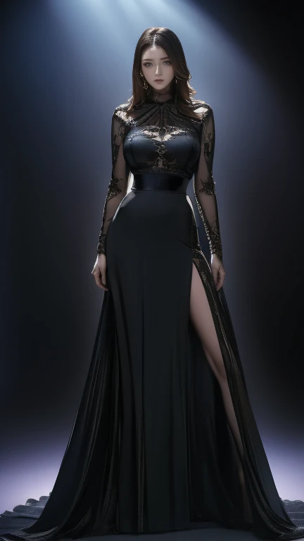 full body rottr_lracrft woman, erotica look, wearing transparent dress, at a gala