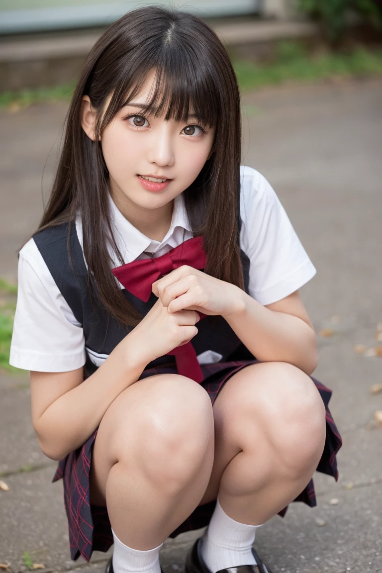 laughter:1.5、I can see white panties:1.5,The hairstyle is short cut:1.5