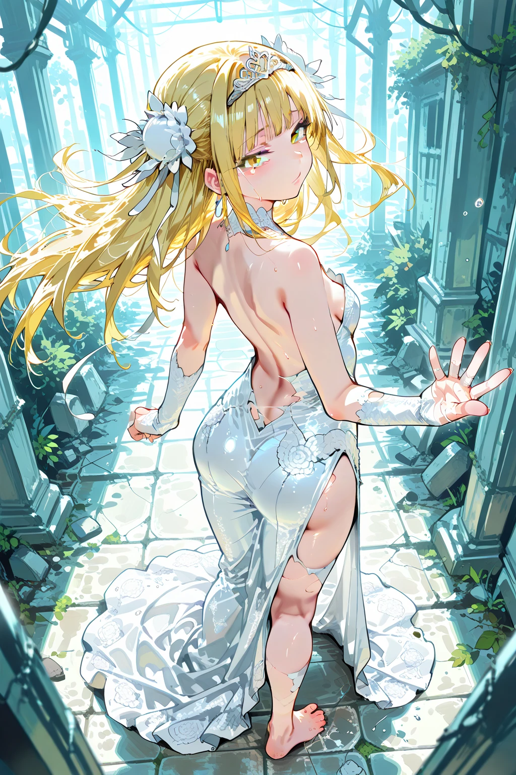 (Obra maestra), La mejor calidad, Altas Resoluciones, (Cara realista:1.1), (Hiperrealista:1.3), 4k, 8k, detailed illustration, Detalles intrincados, (Noche:1.5), glowing particles, flotante, 1girl, (butterfly themed dresutterfly style bodycon dress, See through above, diadema, minifalda, (muslo de piel:1.3) ((lleno_cuerpo)), Hembra en forma, Pezones, diosa, ninfa, senos medianos , ojos perfectos, sexy, (piel brillante:1.2),(al aire libre:1.3), (Antecedentes de la naturaleza:1.3), (Helecho bioluminiscente), musgo brillante, (Small head:0.5), cinematic lighting, sharp shadows, amazing quality, incredible shading, Soft lighting, (symmetr:0.5), front facing camera,
Ultra detallado ,