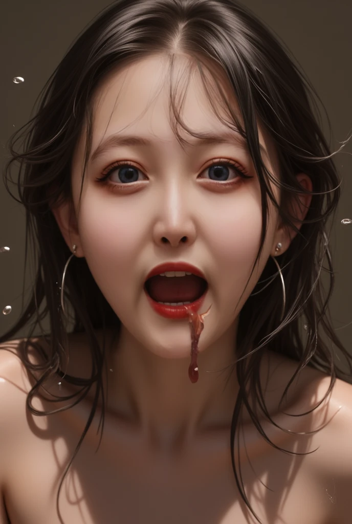 Highest quality, masterpiece, look up, cute,(Horror),(((少女の美しいzombie))),((zombie)),((This girl is dead)),(Being attacked),Trying to bite,(((Bleeding,Injured))),(((Shedding tears of blood))),((Bloodbath)),((口からBleeding)),((Covered in blood)),(A body covered in wounds),((zombieに身体中を噛みつかれた)),((Sexy)),(sexy),((Small breasts)),(Baby Face),(Middle school students),(((Masturbation))),((semen)),Beautiful Style,(((Lower body exposed))),(((Pale skin))),((Sensual look)),Sexy表情,Expressions of delight,((fearと快楽の表情)),((Ahegao)),(Sticking out tongue),(Dark atmosphere),(Dark atmosphere,fear),((Dim lighting))