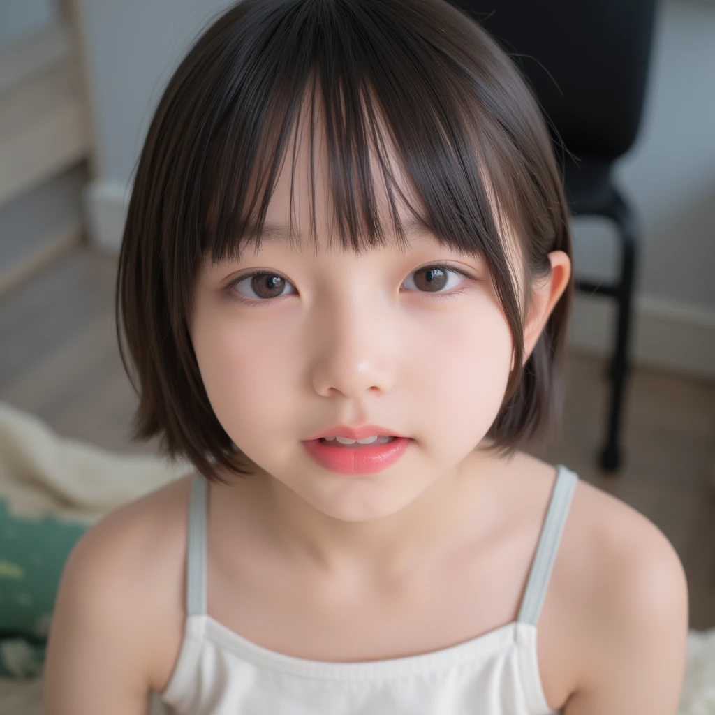 1girl, 20 years old, (RAW photo, best quality),masterpiece, an extremely delicate and beautiful, extremely detailed, ultra-detailed, highres, soft light, beautiful detailed girl, extremely detailed eyes and face, beautiful detailed nose, beautiful detailed eyes,cinematic lighting,perfect anatomy, sexy, dynamic pose, slender body, very soft skin, soft and blurry natural background, short hair.,SD 1.5,highres, film grain, kodak film