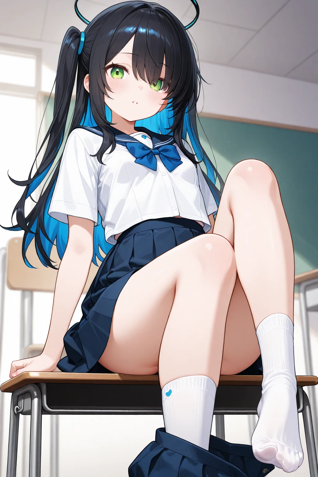 schoolgirl in uniform lifting her skirt to show her panties