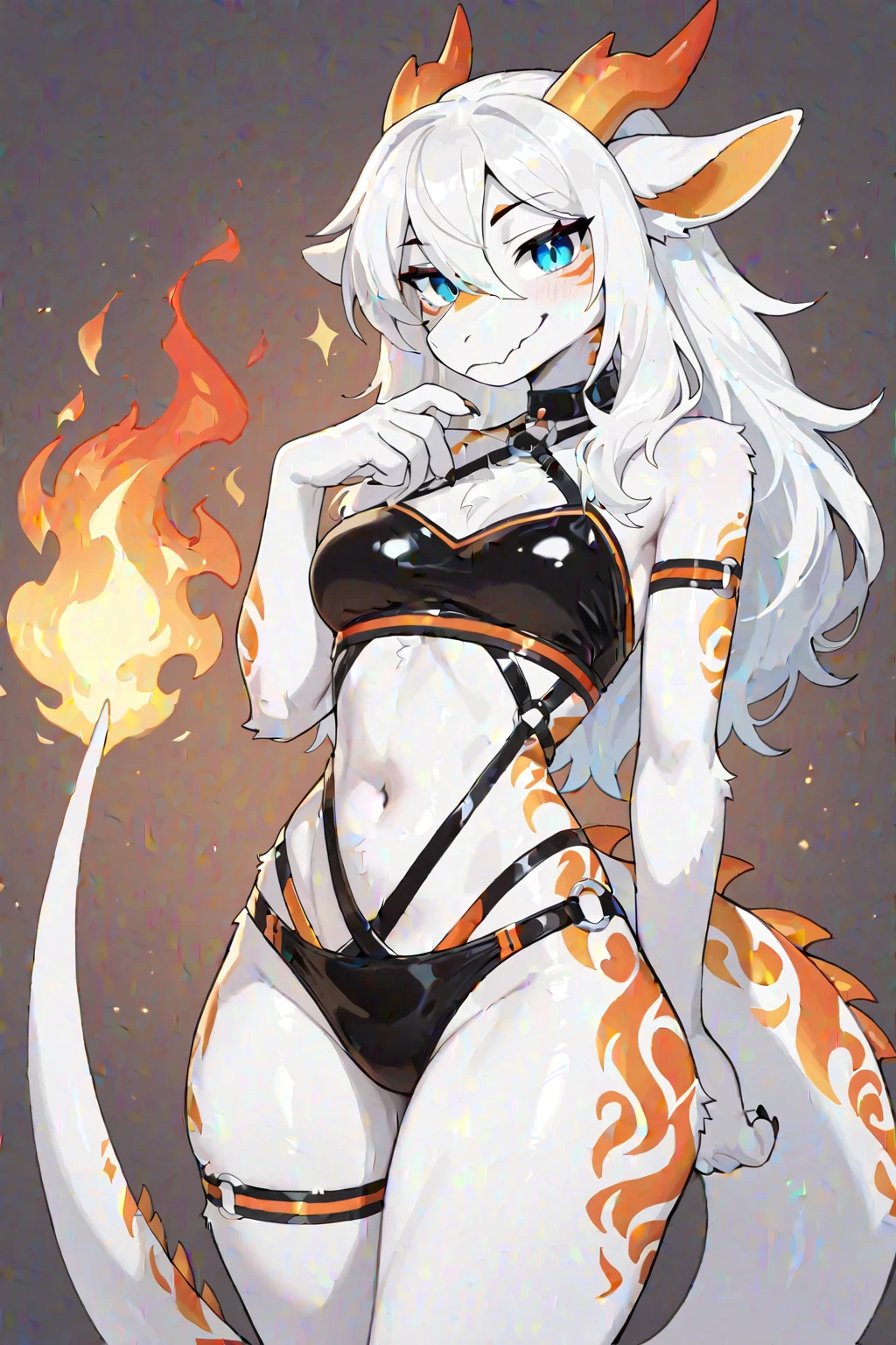 Female, furry, wolf, Shiroko, Blue Archives, clean eyes, bikini