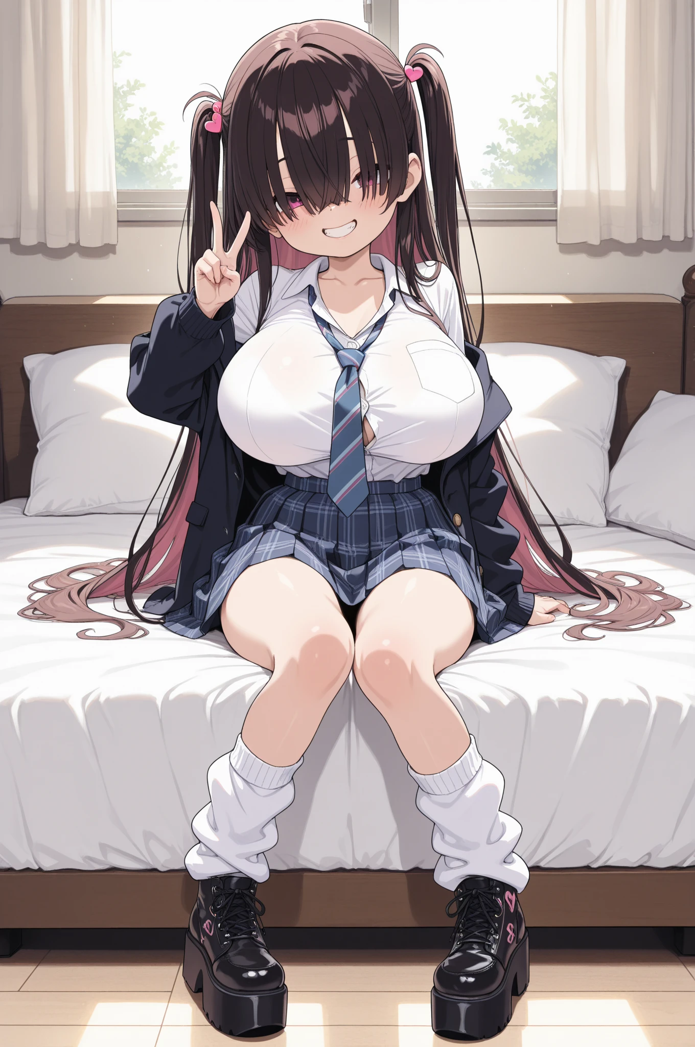 1 girl, alone, black hair, (naked), high school girl、school uniform、big breasts, thighs, classroom、 (blush:1.5)、shirt、skirt、loafers、Ahegao、open your big mouth、stick out your tongue、saliva、shed tears、nipple、breastfeeding、huge breasts、climax、panties、realistic eyes、nippleが透けて見える、Ahegao、ojo face、Braid、Glasses、eyes that rotate violently、