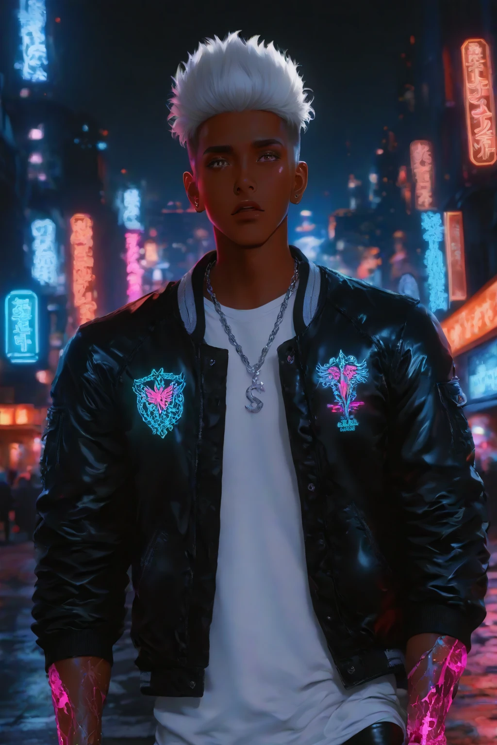 Astonishingly Beautiful Cyberpunk 19yo skinny twink boy a combination of Jonathan Brandis and Justin Bieber, gracefully pole dancing shirtless and barefoot for an audience of nudists in a cyberpunk mega structure at midnight. Sleight build. (Provocative risqué Cyberpunk gay pride style.) Provocative arousing pose. Award-winning Avant-garde picture. Very beautiful people in the crowd. Debauchery. Faces in ecstasy