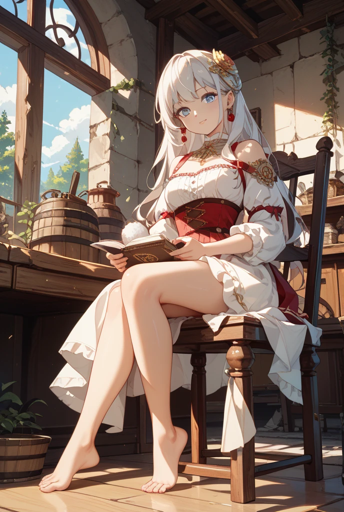 cameltoe, huge breasts,
a giant looking down at a tiny village on a table from above, (village from above: 1.2),
tall, (giantess:1.2), happy, blushing, cleavage, bedroom background, Princess, frills, cute dress, pointy ear, elf, bright hair, bright eyes, cliffs, hills, rivers, mountains, shiny skin