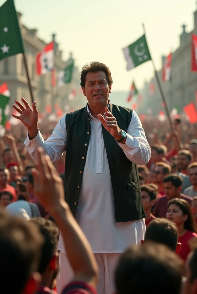 Imran Khan in rally pti