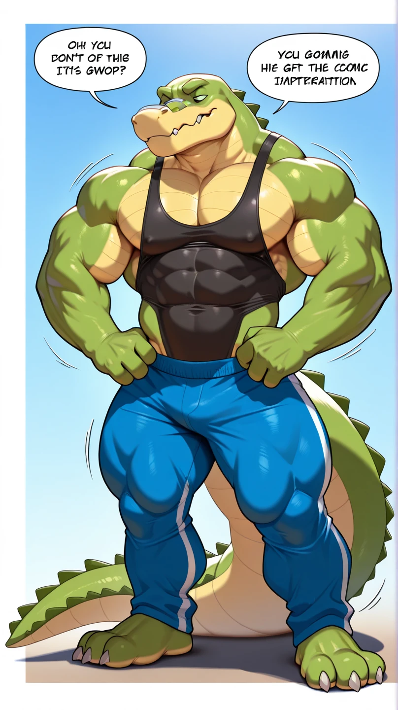 crocodile in shirt posing for photo, Ripped, perfect body, Big chest, lean and muscular, well-muscled, lean but muscular, beautiful handsome body, very muscular, muscular bodies,shirtless , Muscular , sexy muscular body, Chiseled, musculature, Attractive body, well-muscled, muscular build, Gentle face, showing armpit, raised arm