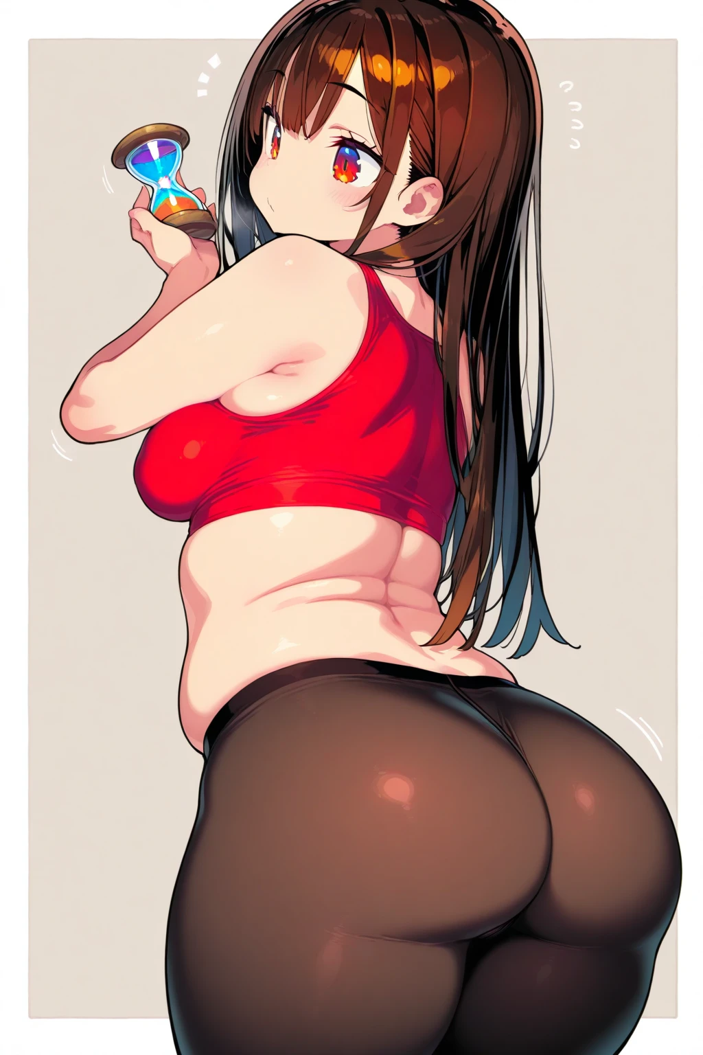 NSFW, , uma garota com 18 anos de joelhos, sem roupas, de costas mostrando a bunda, looking at the camera