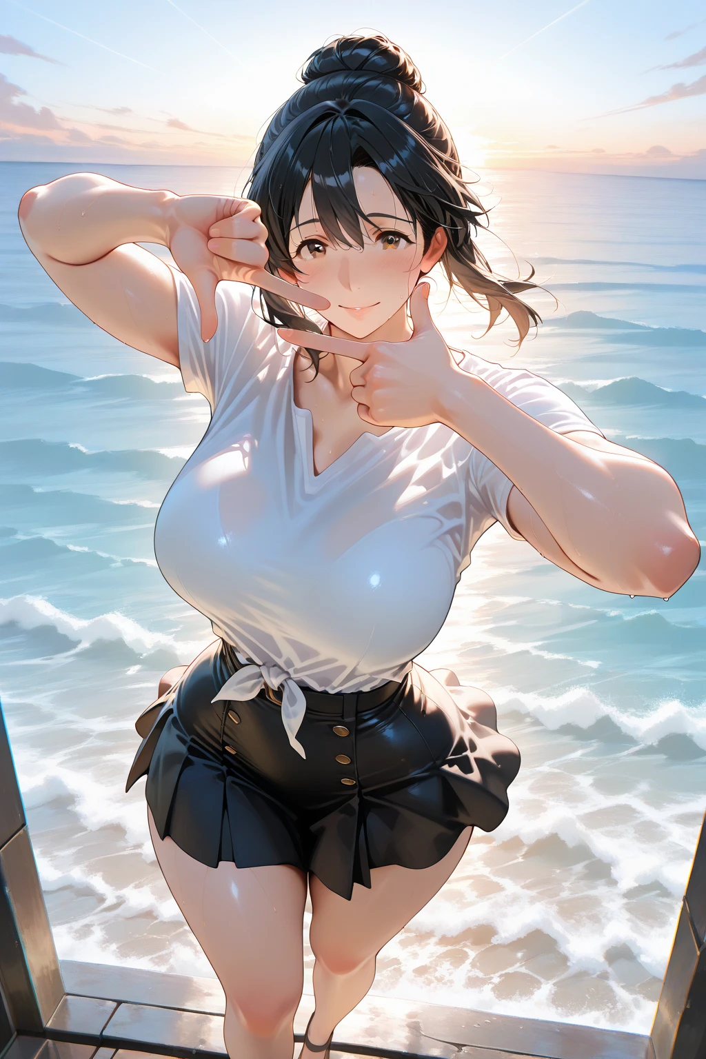 score_9, score_8_up, score_7_up, source_アニメ,Natural Light,details background,blurry background,extremely detailed,1girl,yukikaze(kancolle),(ripping clothes),closed eyes,open mouth,pussy