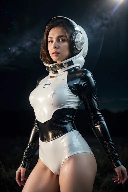 Highest image quality, outstanding details, ultra-high resolution, (realism: 1.4), the best illustration, favor details, highly condensed 1girl, with a delicate and beautiful face, naked, wearing a mecha helmet, holding a directional controller, riding on a motorcycle, the background is a high-tech lighting scene of the future city.