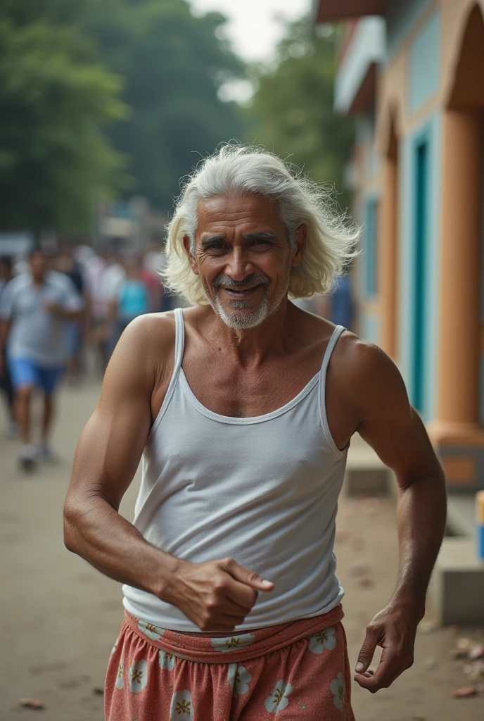 Mang ramon 70 years old fit body And her friends community.