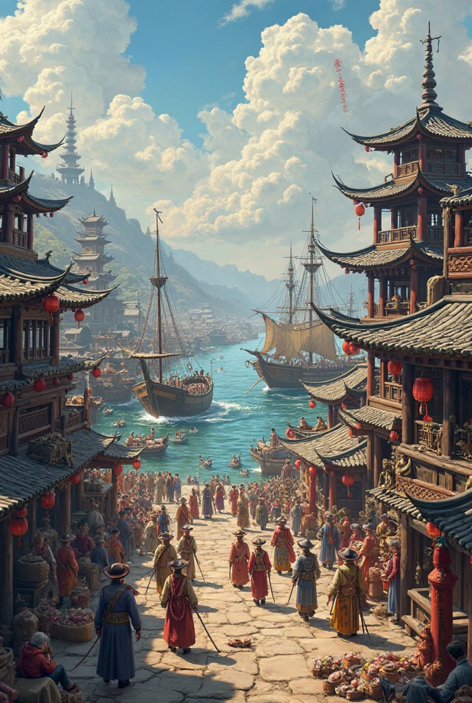 Por isso, foi carregado no navio。dezenas de pessoas，Barra alta inferior plana。Ten people shook，Water is like an arrow。Where three days，See the water clouds in the distance，Stacked attics，The Ship of Trade，Gather like ants。jovem，Chegue embaixo da cidade，The tiles on the wall are long and human, etc。The enemy building is tall and encounters Yunhan。mergulhe em，Veja o que diz a prefeitura，ave rara，olhos brilhantes，Many people have nothing in the world
