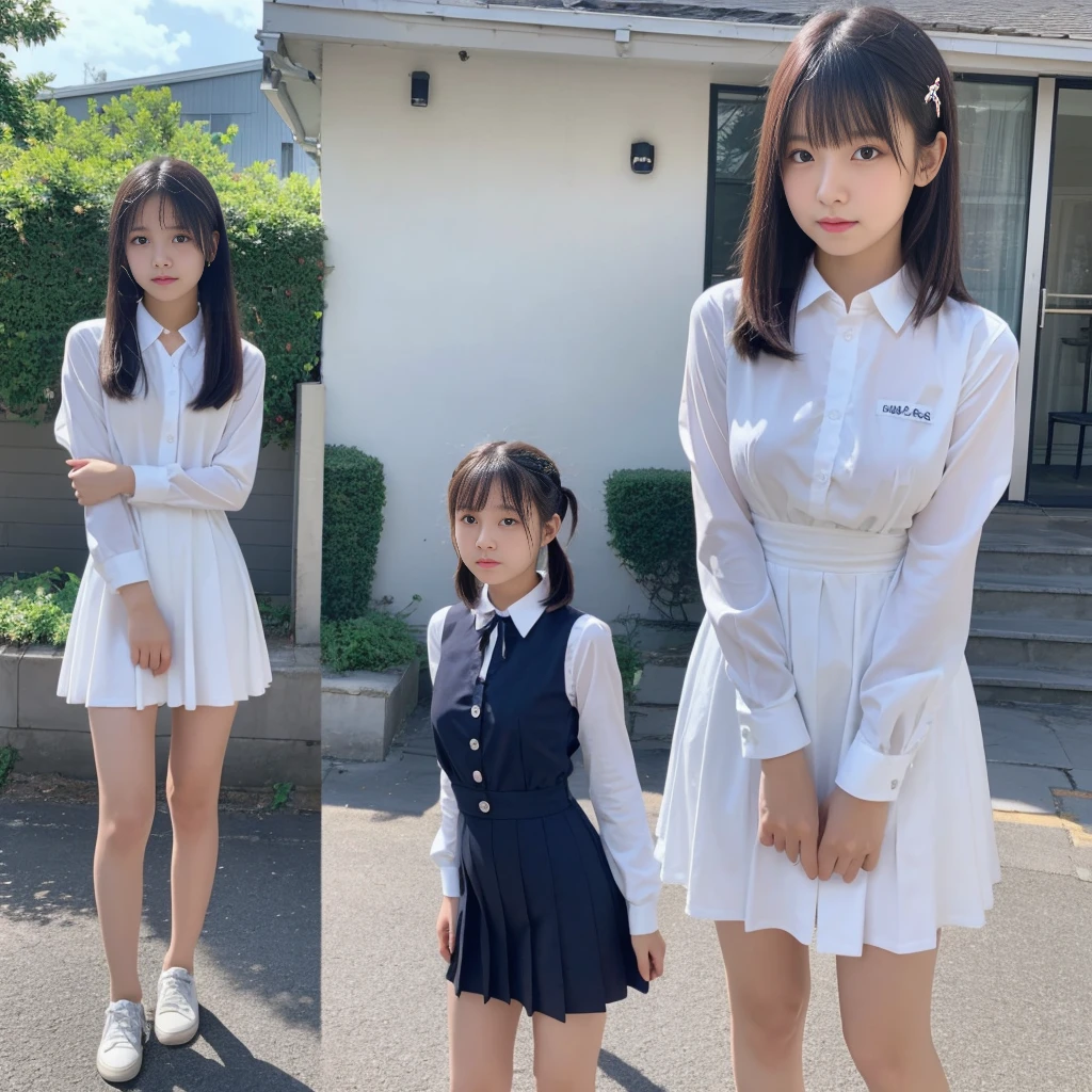 1people々 girl, clear, cute, (View your audience:1.0), detaileds sky, ((masterpiece:1.4, Highest quality)), multiple detaileds, eye shadow, SFW, (Medium Shot:1.5), Gradient Eye,
roller:addition_detailed:0.8>, (Black Pantyhose:1.2), straight,
1people々 girl, have, Sailor, Branch Eyes, short hair, Black Hair, Sailor collar, White shirt, Translucent white long skirt, Below the knee skirt, Murasa Minamitsu, hishaku、smile、Flip up the skirt