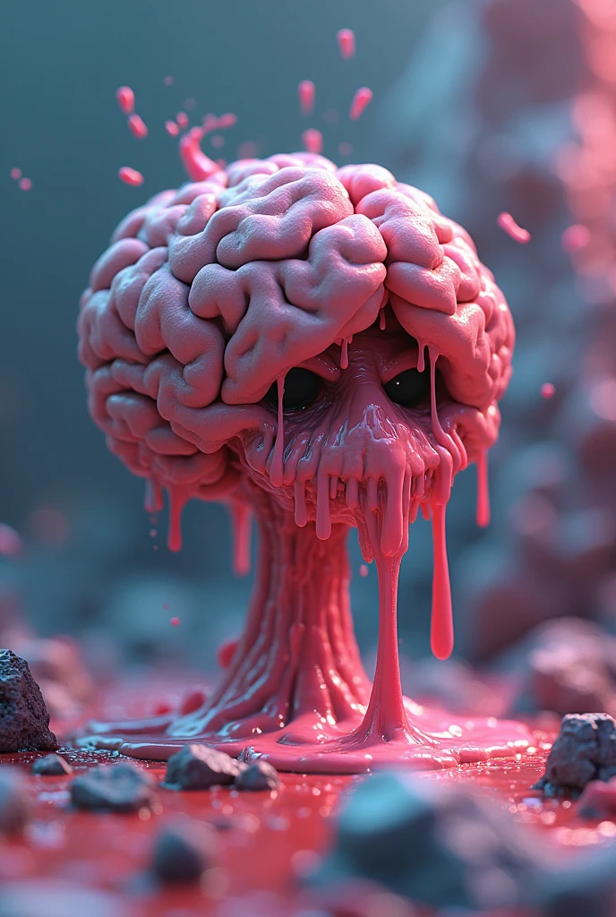 Liquefaction of brain,
