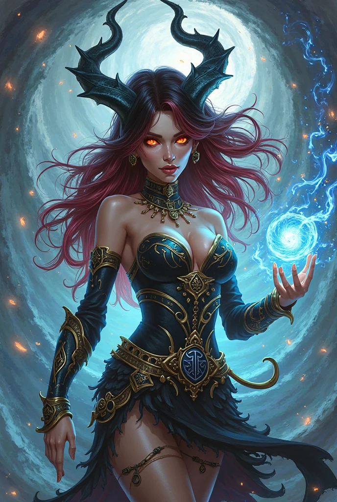 a higly detailed full body shot portrait painting of a sorceress with piercing beautiful eyes, dark dungeon setting, dynamic lighting, ambient lighting, deviantart, art by artgerm and karol bak and mark brooks