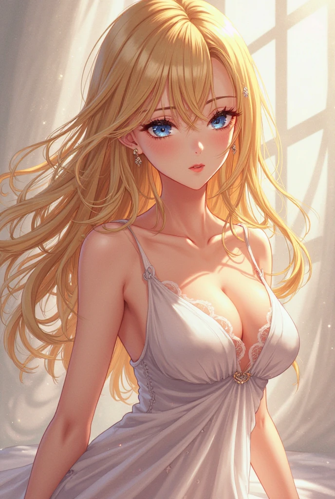 Anime blonde hair woman naked