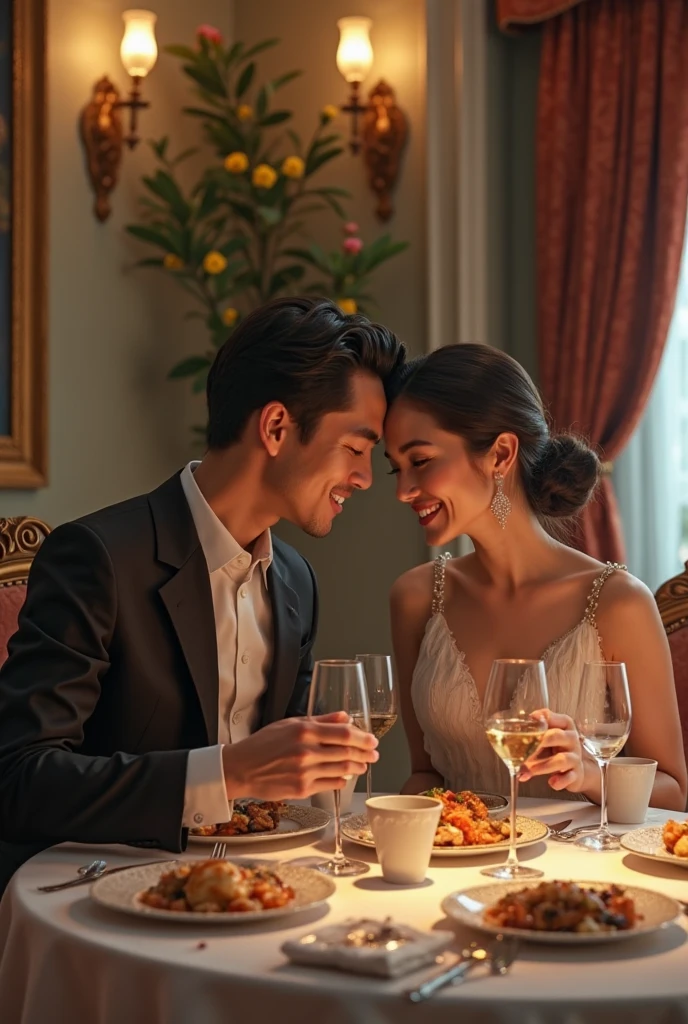 Lunch for two people, elegant