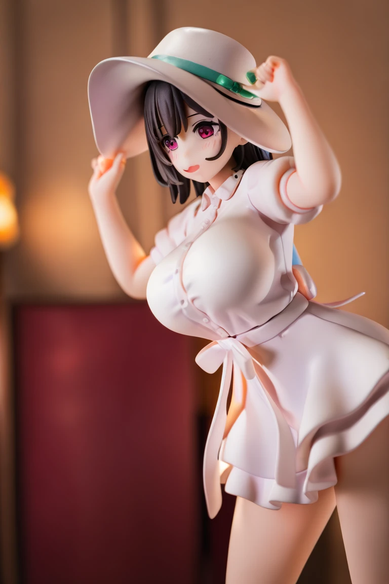 Highest quality,masterpiece,8k,((((One girl)))),((Big Breasts:1.3)),orgasm,blush,Sweat,Zodiac_Soon,Black Hair,short hair,((Seraphim,White shirt,Black Skirt,mini skirt,Lift up your skirt,Under the skirt,White panties,Black knee socks:1.3))