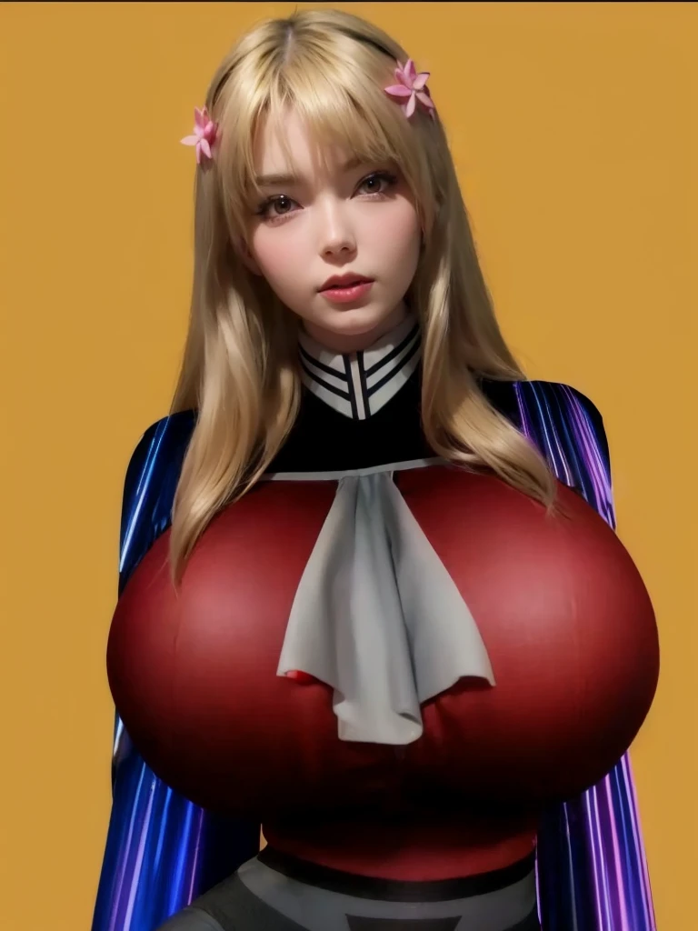 White and Red, Masterpiece of (ProfessionalPhoto:1.37) ExtremelyDetailed (((KAWAII girl with HUGE boobs:1.37)) (Face Printed t-shirt:1.2) Extremely detailed (Delicate cotton textures) PerfectLighting (Studio Dark GRAY Background) with (Dazzling RainbowColor Particles:1.28)  BREAK  (((NOGIZAKA FaceVariations))), Extremely Detailed (very KAWAII Face), Childish CaptivatingGaze Stunning ParfectEyes ElaboratePupils with (SparklingHighlights:1.28), DoubleEyelids with (Detailed Voluminous LongEyelashes:0.88), Small GlossyRedLips with BeautifulDetails, CoquettishTongue, PUNIPUNI RosyCheeks, Radiant PearlSkin with Transparency, Glowing DowneyHair . { (Dynamic Joyful expressions LifeLike Rendering:1.4) | (:d) }, (large eyes:-1) . 