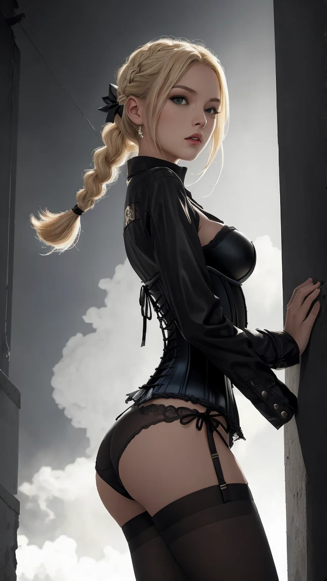 (photorealistic:1.5), (solo),(one girl),(pin up girl),(pinup model photos),(shiny skin),(oily skin),(platinum blonde hair:1.3),(super long hair),(cool beauty),(elegant),(Blush brown makeup),(dark eye makeup),(pink lipstick),(big beady eyes girl),(droopy eyes woman), chuuChloe,(healthy body),(ultra sexy girl),(back of one person),(focus on the butt:1.5),(beautiful butt:1.1),(sexy ass:1.5),(best hip line:1.5),(private room),(?????? ass),(Perfect hip),(???? visible:1.5),(bending forward:1.5),(touch the wall),(focus on the ????:1.5),(pleated skirt),(amazing ??????)