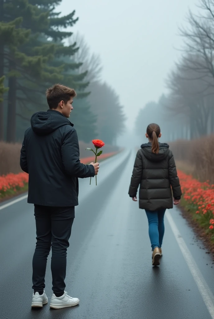 1 oversized  shirt japanese girl,  ultra detailed, highres, masterpiece, 
by_style, gf_holding_hands, 1girl blonde holding hands with viewer, walking into the  hailstorm 