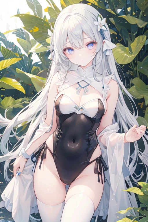 Beautiful girl looking down