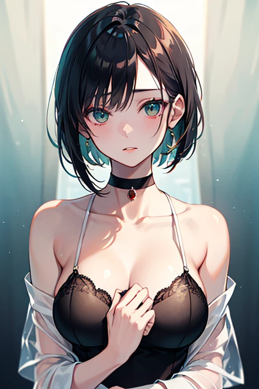 Character table, Ultra-detailed and complex 3D rendering，Porcelain silhouette with beautiful woman in bikini, Minimalist beauty studio with soft lighting, Edge lighting, Vivid details, Lace, Surrealism, hand, Facial muscles, electric wire, Microchips, elegant, Beautiful background, octane, H.R. Giger Style