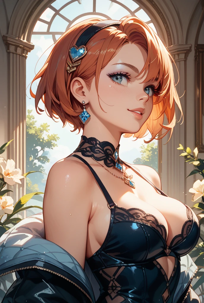 detailed face,detailed eyes,half-naked woman,studio lighting,photorealistic,colored hair,sharp focus,bokeh,vibrant colors,smooth skin,fashion,makeup,confident expression,youthful appearance,glamorous,curly hair,bronze skin,artistic,graceful posture,stunning beauty,vivid blue eyes,soft natural light,bold lipstick,mysterious gaze,seductive pose,sensual atmosphere,elegant jewelry,subtle background,professional photography