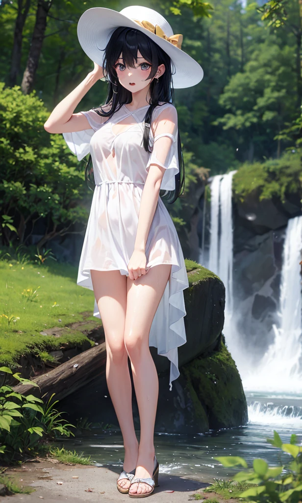 2位Very漂亮的瑞典16 歲漂亮的女孩、 white blond hair、 (( Sexy and gorgeous transparent underwear and panties))、(Colorful transparent underwear and panties) 、Very、 shiny skin、 white skinned、 a smile、 beautiful bangs、 long and straight、 2位絲般美麗的white blond hair女郎、 shiny hair、 Extra long, super straight and flowing hair、 Eyeliner、 a small face、 Extra large firm breasts、 crystal clear ocean blue eyes、 shining with beautiful light、 Earrings, pendants, headwear and bracelets hanging from the ears、beautiful and smart girl、 Playing in the water at the outdoor beach and taking a full body photo of two people、 Looking to the future