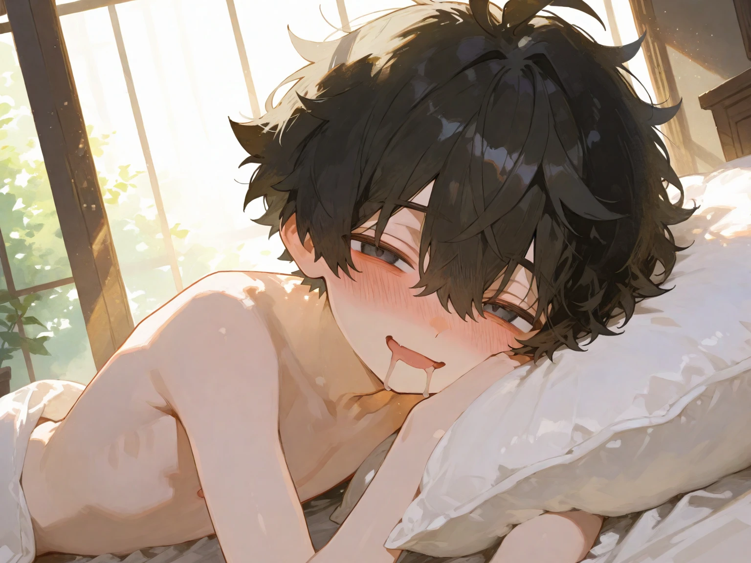 (((masterpiece,best quality,absurdres,8K))) , ((oozora subaru)), ((front, looking at viewer,embarrassed,blush:1.3,ecstasy:1.3 ,slut:1.2,vulgarity:1.3,fucked silly:1.1,steam:1.1,wet:0.8,trembling:0.8,tears:0.7,drooling:0.6,sweat:0.8)),((upper body,face only, topless,bare sholde))