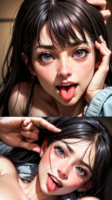 Woman giving a blowjob、Super detailed、Particles of light:0.5、Beautiful Eyes、Holding the penis in the hand、Stick out your tongue and lick the male genitalia、Put your head close to the man's crotch、Natural Texture、Mature slender beauty、Belly button、Showing the groin、、Small breasts、luna (Luna) - Isekai de Cheat Skill wo Te ni Shita Ore wa, The Genjitsu World is a place for people to gather: Level Up wa Jinsei wo Kaeta (I got cheat abilities in another world、Warriors in the real world ~Leveling up has changed my life~)、Off the shoulder、sexual temptation