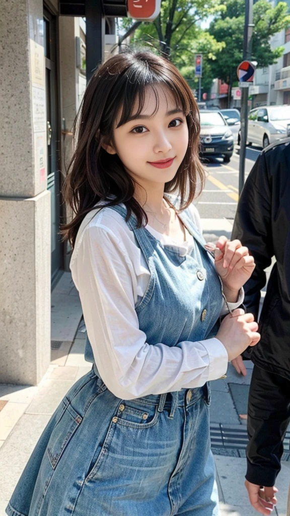 8k, top quality, masterpiece: 1.2), (realistic, photorealistic: 1.37), super detailed, girl 1 person, cute, alone, beautiful detailed sky, detailed café, day, sitting, date, (blush), (smile: 1.15),(closed)small,beautiful fine eyes,(shirt with collar:1.1),night,wet,business wear,rain,white lace,(short hair:1.2),floating hair NovaFrogStyle,