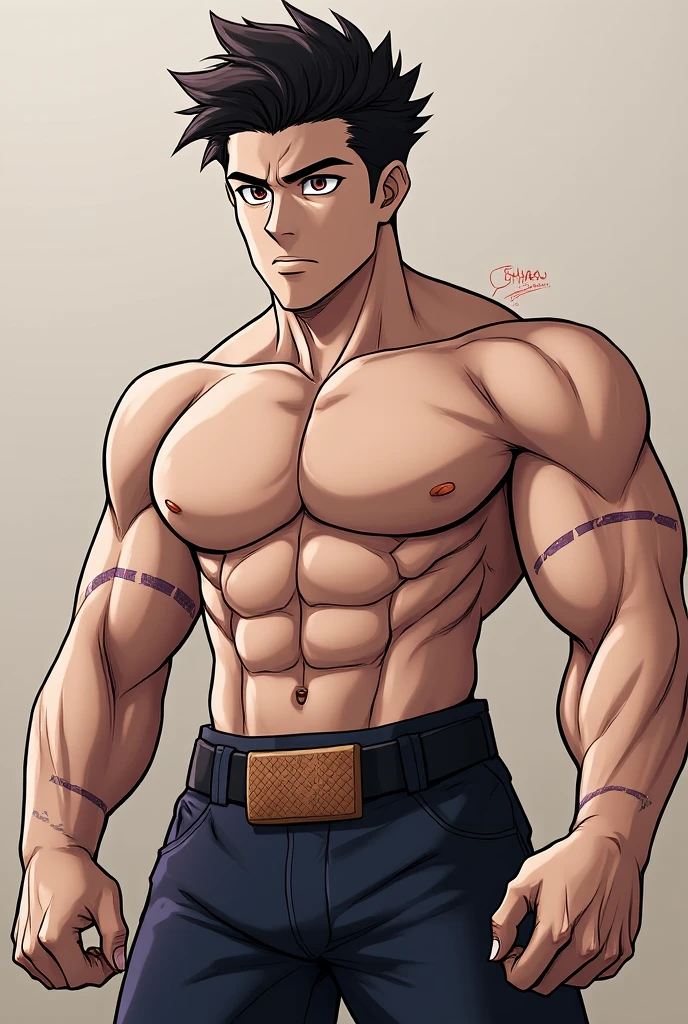 TANNED BOY. Conan Exiles style, ,((character design sheet,same character,front,side,back)) standing in front on stage, Full body volumetric lighting, muscles highlighted by light, Front light, Young bodybuilder, clean-shaven, Warrior, has no chest hair (16 years old age) (Young face), Tanned skin (swarthy skin), muscular body (Good anatomy) 180 kg, body full of massive muscles, bodybuilder's body, narrow waist, huge pecs, very wide shoulders, V-shaped body, gigachad, massive muscles, Mexican facial features, dark brown hair, hair blown by the wind, Hair in a ponytail with bangs falling over the forehead and on Both Sides of Face, blue Eyes (Detailed Eyes) Big Eyes, ((Blue Eyes)), Teen Face, prominent pecs and abs, noticeable biceps, Shirtless, topless, wears a tight string thong, crotch bulge, almost naked, beautiful face, young face, perfect face. (((SHIRTLESS, TOPLESS)))