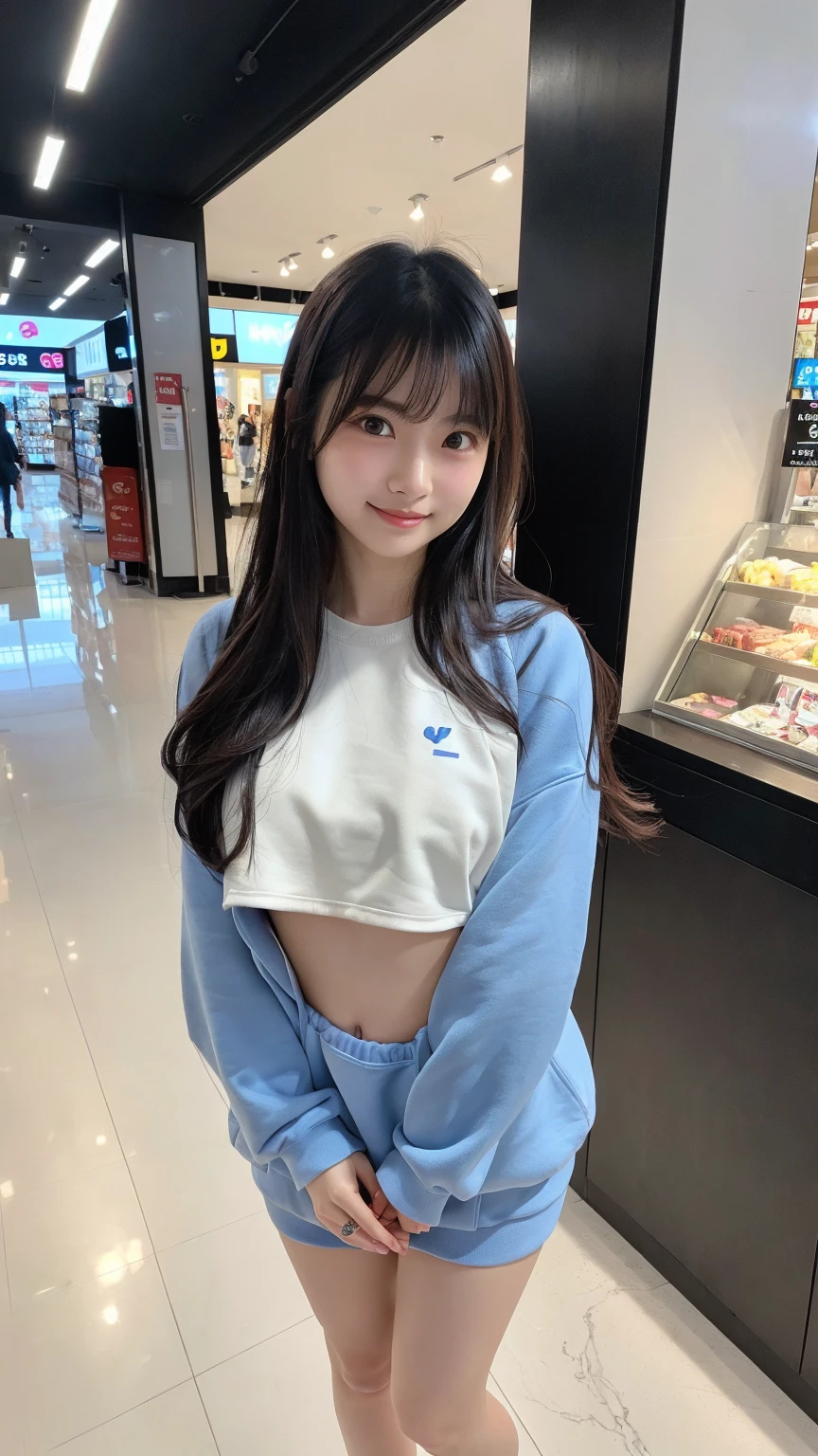 Japanese female, (underweight), (flat chest best quality:1.5), 30 years old, (cheerful grin:1.3),NSFW,
(game center), delightful, sitting, long hair, (white long-sleeved t-shirt), (blue mini skirt), (white underwear:1.2), Japanese, Happy Scene, with a chair, full body shot, from front, (low angle shot:1.3), ambient lighting,
