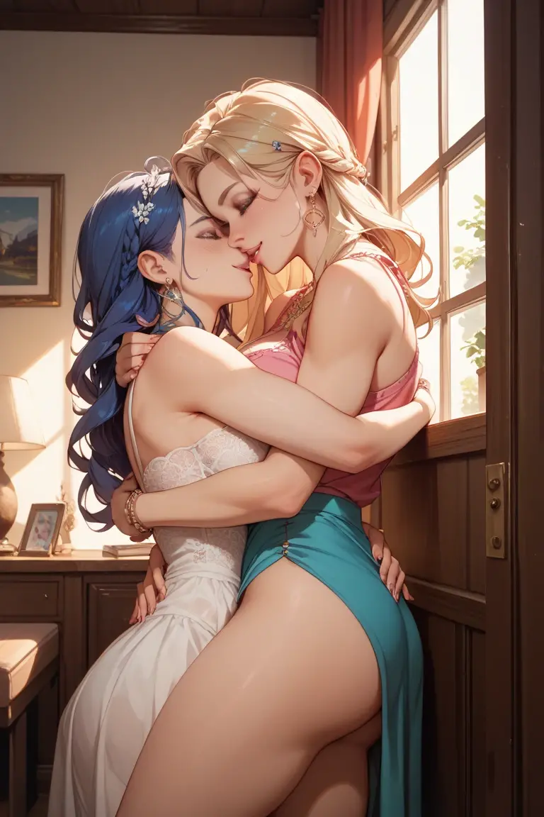 two women making love city