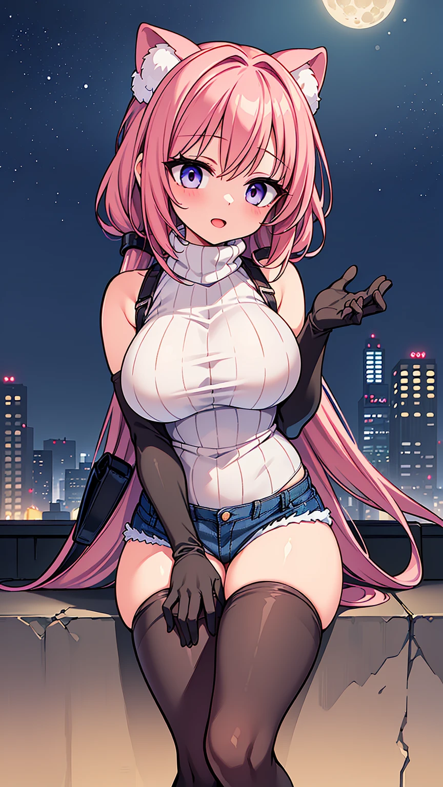 Cloth bulge, crotch bulge, cock bulge, tight jeans, female, futanari, evil, mean, bully, evil smile sacando la lengua y los dientes y mostrando más los pechos
