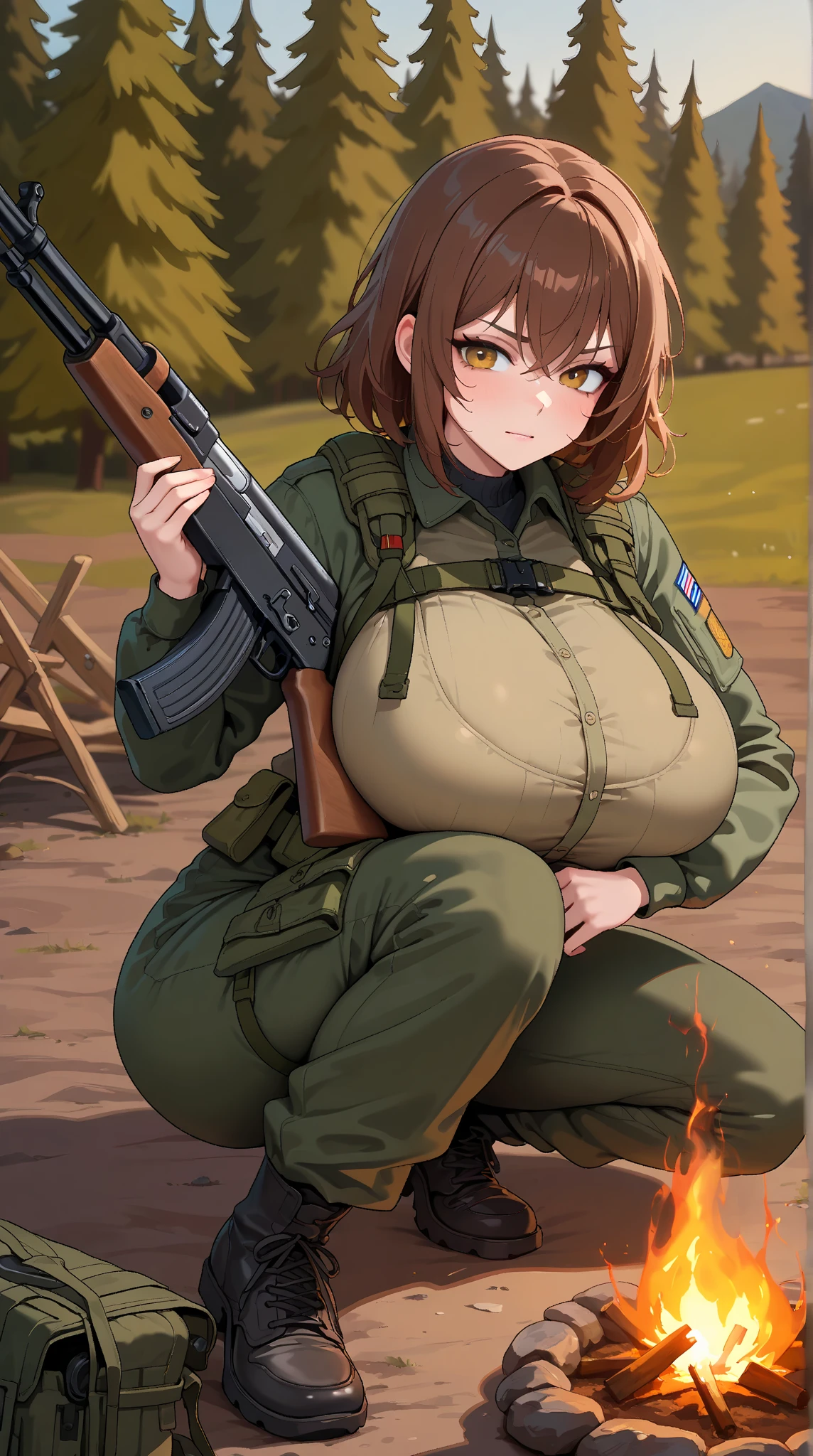 Massively obese brown tactical soldier girl, fat rolls, short hair, dark hair, (obese belly):1.3, (obese thighs):1.5, (transparent bodysuit):1.3, pudgy, dirty, muddy, wide hips, large ass, (soldier helmet):1.2 extremely chubby, BREAK swamp, marsh, metal wreckage, mud