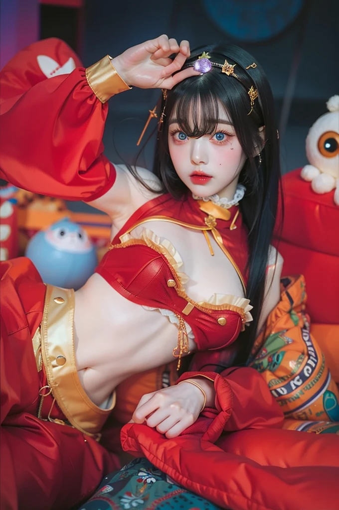 Selling cute and soul-destroying expressions, sticking out his tongue,BDSM,slaves,Tight belly pocket,shackle,collars,NSFW,((best qualtiy,64k,tmasterpiece:1.3))),Clear focus:1.2,(layer cut,The large:1.2),Beautiful Women in Perfect Figure:1.4,Slender abs:1.2,Get wet:1.5,Highly Detailed Face and Skin Textur,Detailed eyes,二重まぶた,The ball with a hairpin twisted braid,Wear large-rimmed glasses,Wearing a pink flower fairy, sweet and pure desire high split cheongsam lace print cheongsam,Wearing cat ears,Split legs,Dance ballet with a big belly that is pregnant in October,Wear ballet shoes