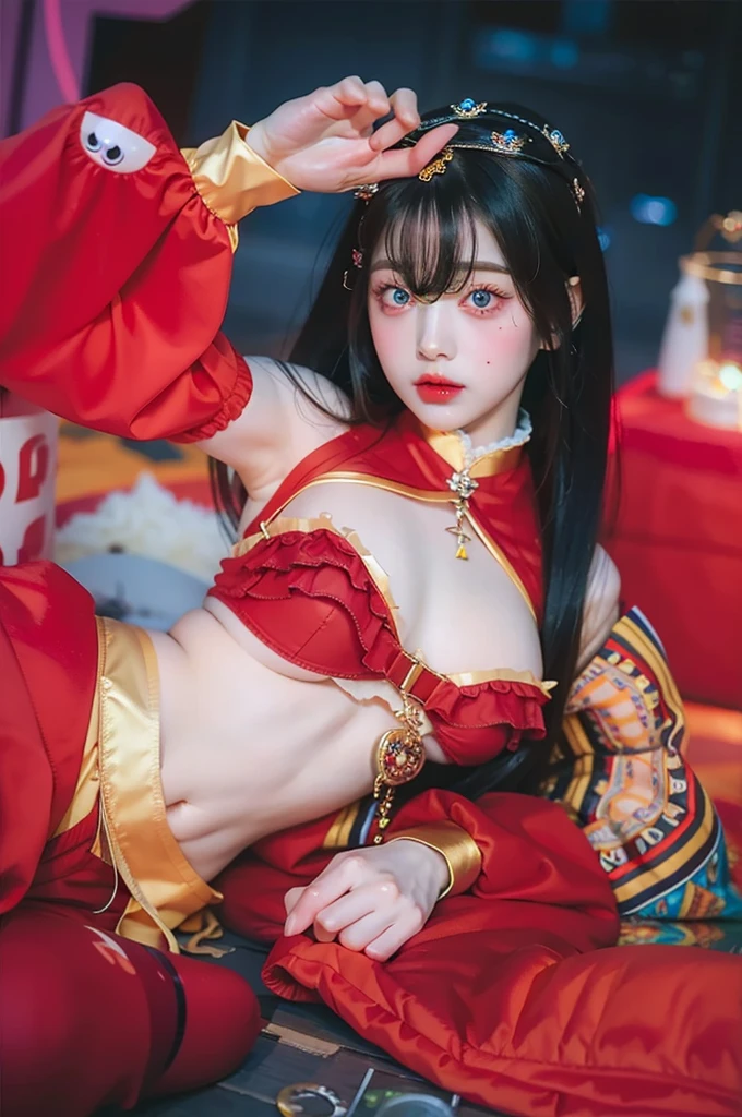 pale skin, big eyes and doll lips 
