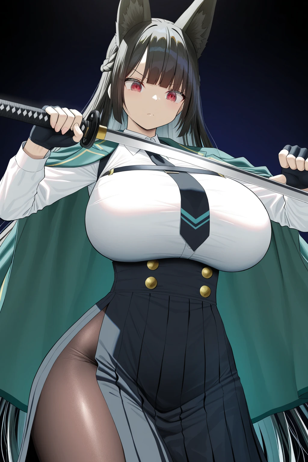 solo,1 girl,topless,show off nipples,((masterpiece, sidelighting, finely detailed beautiful eyes:1.2)), ultra-detailed, ultra high res, professional lighting, high quality makeup, beautiful detailed eyes, sexy, beautiful, big eyes, (supermodel body:1.3), (mature woman:1.2), midoriya inko, green hair, short hair, short ponytail, green eyes, huge breasts, jacket, skirt, smile,