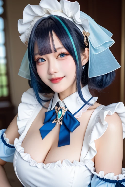 <lora:ganyu_ned2_offset:1> <lora:japaneseDollLikeness_v10:0.6> masterpiece, (photorealistic:1.5), best quality, beautiful lighting, real life,

ganyu \(genshin impact\), 1girl, ahoge, architecture, bangs, bare shoulders, bell, black gloves, black pantyhose, ((blue hair)), blush, breasts, chinese knot, detached sleeves, east asian architecture, flower knot, gloves, horns, long hair, looking at viewer, medium breasts, neck bell, night, outdoors, pantyhose, purple eyes, sidelocks, solo, tassel,  white sleeves, (ulzzang-6500:0.5)

, intricate, high detail, sharp focus, dramatic, beautiful girl , (RAW photo, 8k uhd, film grain), caustics, subsurface scattering, reflections