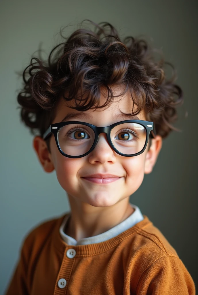 Cute, shy boy, with glasses, hazel green eyes, lots a freckles, and fluffy hair
