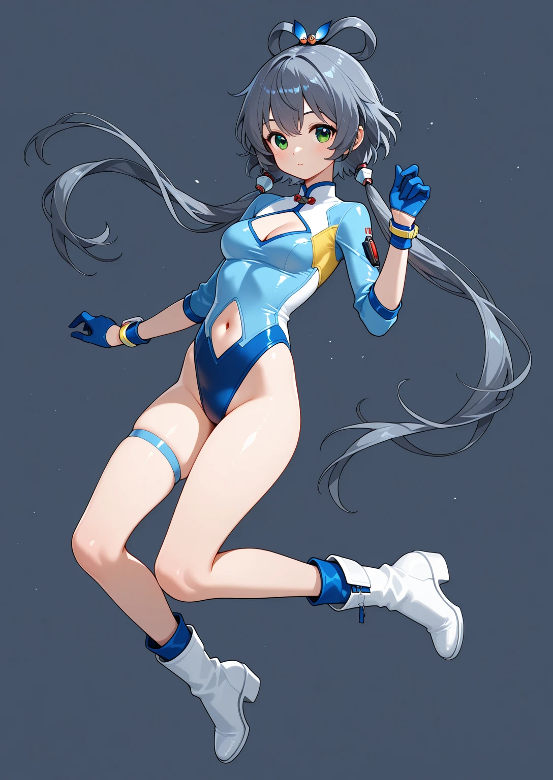 Brown hair, blue eyes, bunny girl, playboy bunny suit, pantyhose