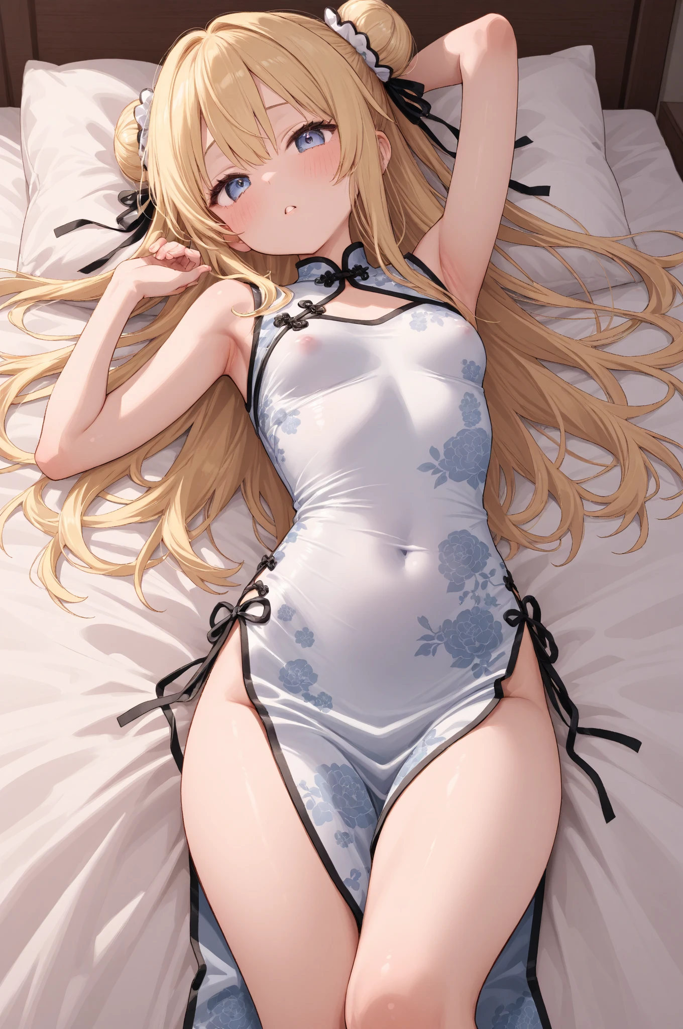 hatsune Miku、(ultra Realistic), (An illustration), (Highres), (8K), (highlydetailed), (the best illustration), (Beautiful Detailed Eyes), (beste Quality), (Super Detailed), (Master peace), (Wallpapers), (Detailed Face), solo, 1girl, Aristocratic dresses、White hair, Iris heterochromatic eyes, small moles under eye, medium chest, Long legs,Stunning composition,Foot braids,Beautiful and detailed legs